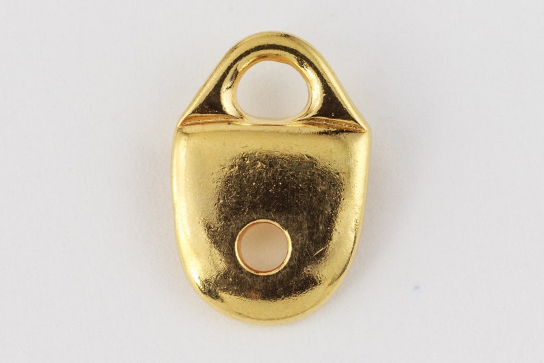 20 Pcs 17mm Bright Gold TierraCast Plain Strap Tip #CK486