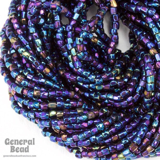9/0 Charlotte 3Cut Preciosa Czech Met Gold Iris Glass Seed Beads-full Hank 9/0 Charlotte 3Cut Preciosa Czech Met Gold Iris Glass Seed Beads-full Hank