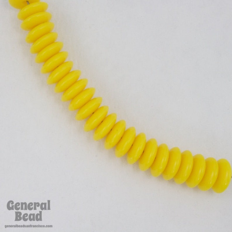10 Pcs 10mm Yellow Rondelle #4976