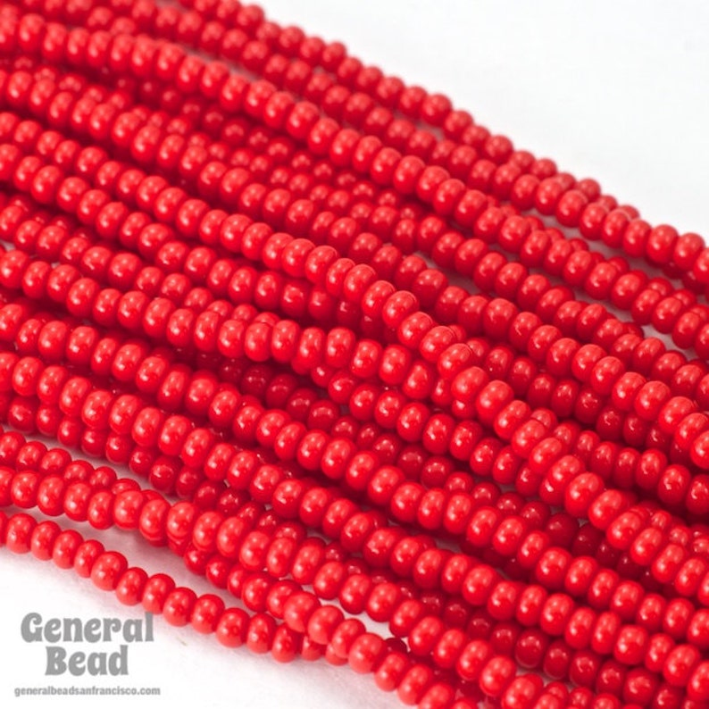 11//0 Opaque Black Czech Seed Bead 10 Gm, Hank, 1//2 Kilo #CSG002