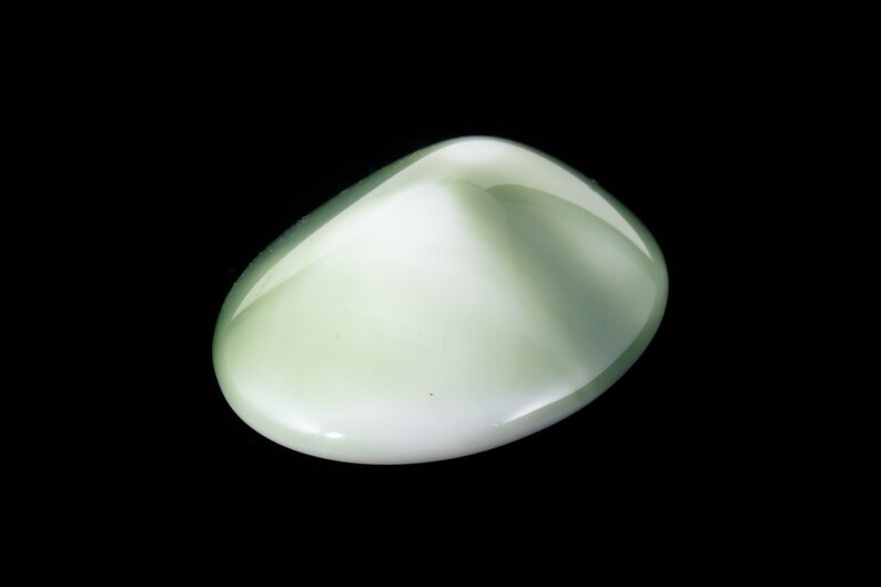 18mm x 25mm GreenWhite Marble Peaked Oval Cabochon #XS42-J