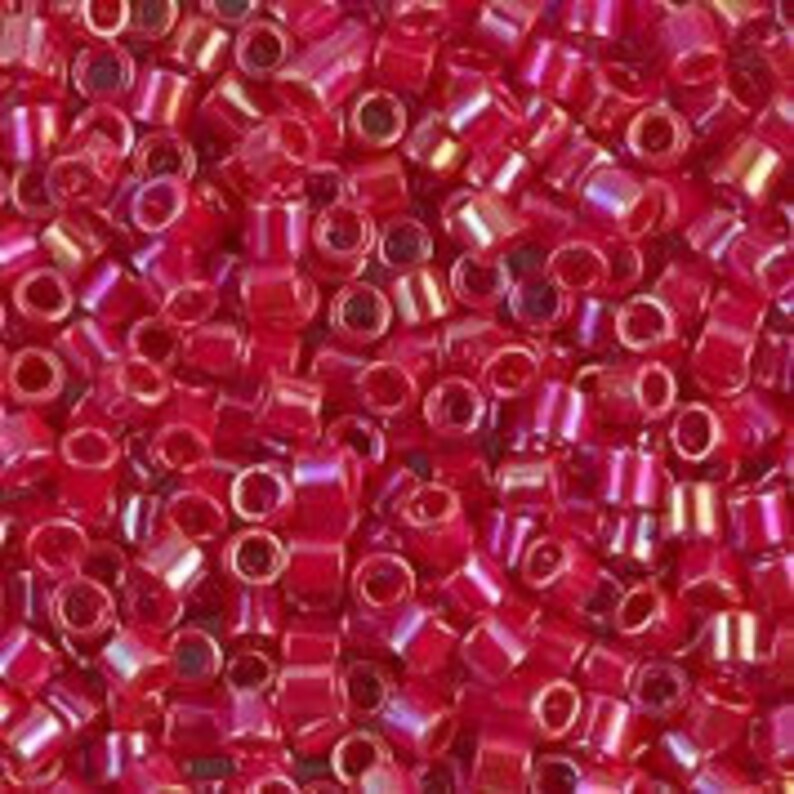 50 Gm, 250 Gm DBL162-80 Opaque Red AB Miyuki Delica Beads