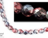 10mm Metallic Pink Gray Two Tone Fire Polished Bead (25 Pcs) FPX124