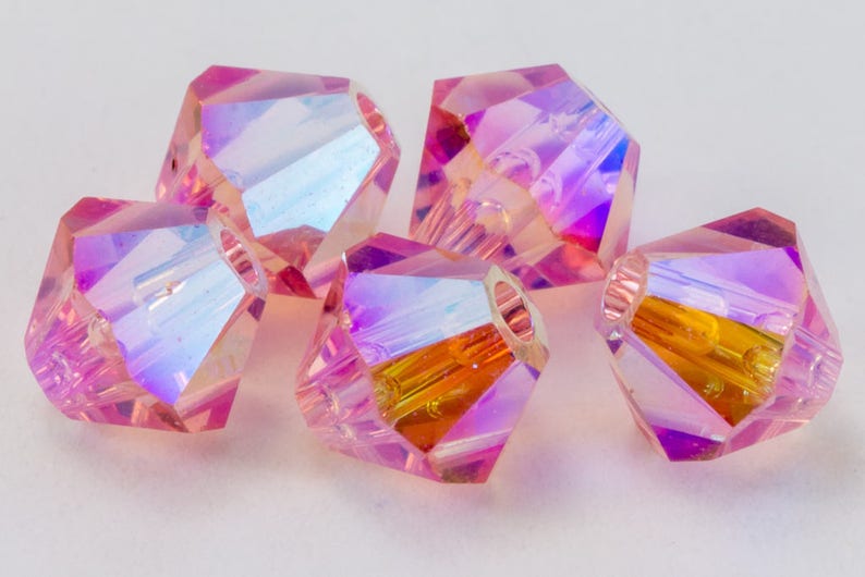 Schmuckherstellung 10 Swarovski Kristall Perlen Xilion Beads 6mm Rose 5328 209 Art Kabtel Mk