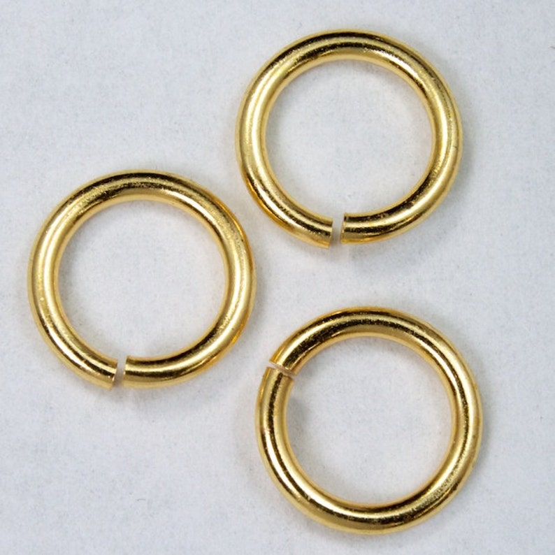 8mm Matte Gold 18 Gauge Jump Rings RJF028 Etsy