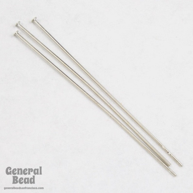 2 Sterling Silver 20 Gauge Head Pin #BSB014