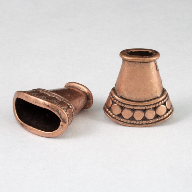 16mm Antique Copper Flattened Oval Cone COC038 Etsy