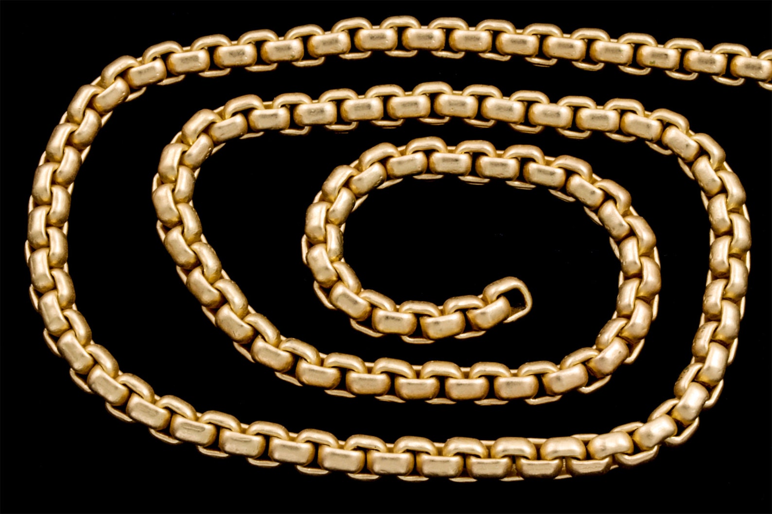 3mm Matte Gold Box Chain CC265 Etsy