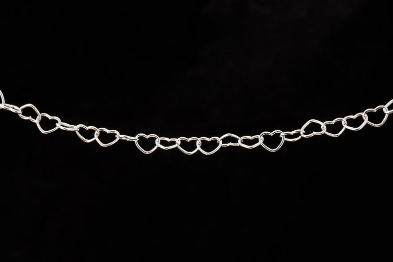 4mm Sterling Silver Heart Shaped Chain #BSW089