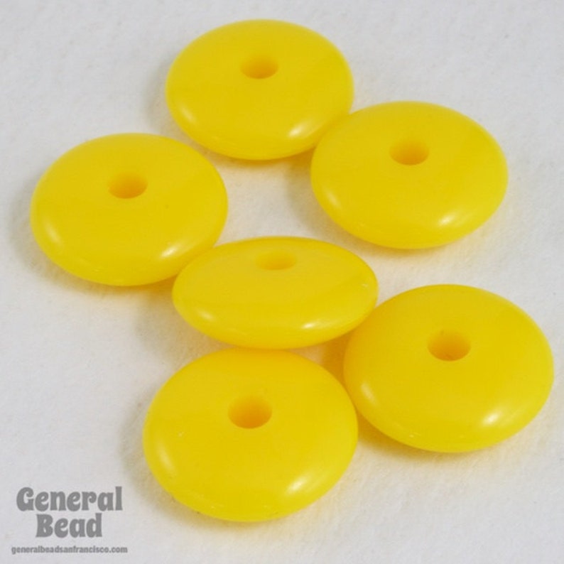 10 Pcs 10mm Yellow Rondelle #4976