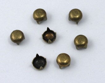 5mm Antique Brass Dome Stud (20 Pcs) #1656