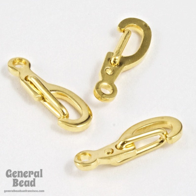 10mm Gold Spring Hook Clasp CLA042 Etsy