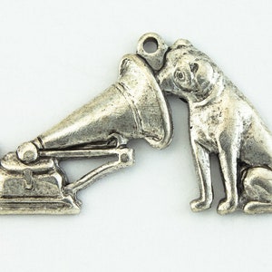 Dog Food Bowl Antique Bronze Charms 9x20mm Set of 10 A1197