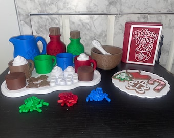 Hot Cocoa & Christmas Cookie Playset | STL and 3MF Files | Commercial License