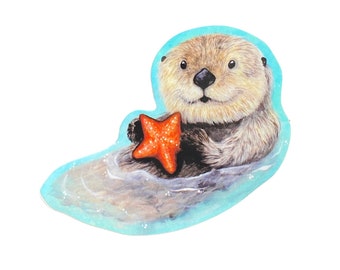 Sea Otter Serenity, Vinyl Sticker