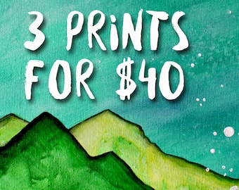 ANY 3 8x10 Prints for 40 - Combo Deal - Art by Marcia Furman