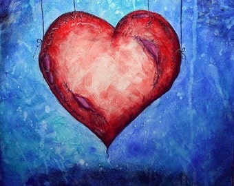 Heart on Strings - 8x10 print - Art by Marcia Furman