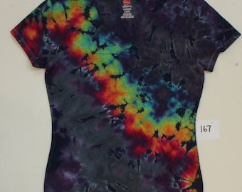 Women's XS Extra Small Hanes Ladies 100 percent Ring spun Cotton Milky Way Tie Dye #167 Authentic Phillip Brown Design