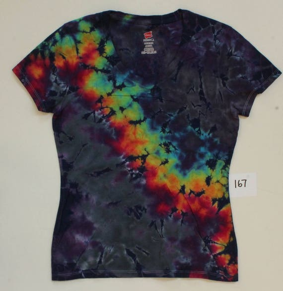 Women's XS Extra Small Hanes Ladies 100 percent Ring spun Cotton Milky Way Tie Dye #167 Authentic Phillip Brown Design