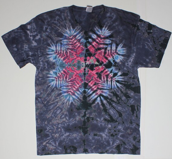 Large Ladies 100 Percent Ring Spun Cotton V Neck Star Tie Dye Etsy
