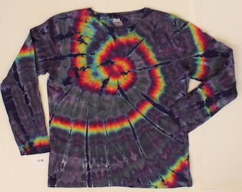 Women's Large LAT Ladies' 100 percent combed ringspun cotton Tie Dyed Long Sleeve #218 Authentic Phillip Brown Design