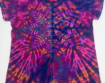Women's XL Purple Star Tie-Dyed Tee Gildan Softstyle Authentic Phillip Brown Design
