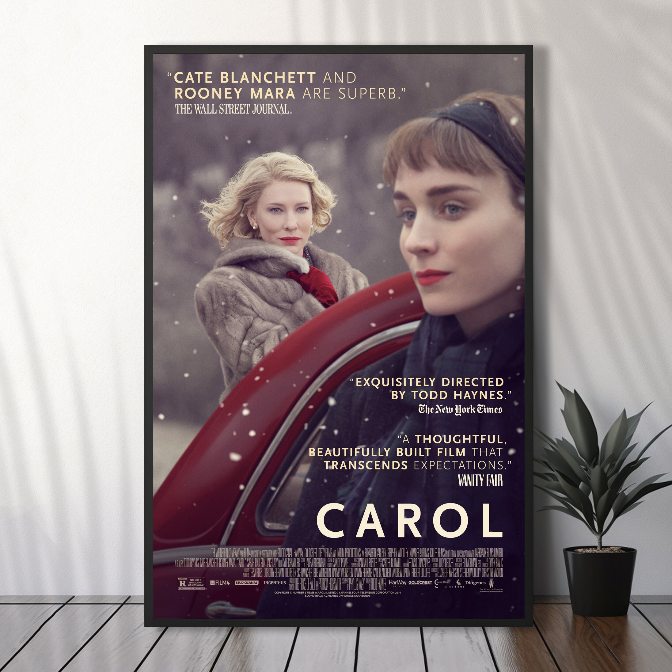 Carol Movie Poster Canvas Poster Home Decor Room Decor Art Poster Gift
