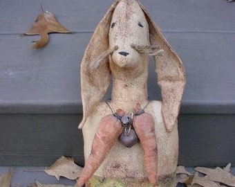 Mrs. Rabbit Easter Door Doll Primitive PATTERN only Prim Bunny