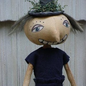 WZÓR LALKI Primitive Grinning Witch e-Pattern prim Halloween