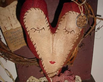 Valentine Heart Face Make-do PATTERN