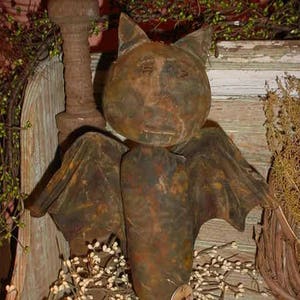 Primitive Halloween Vampire BAT Makedo Doll