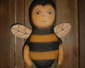PATTERN Primitive Bumble Bee Door Doll Spring Prim Folk Art