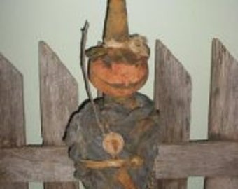 JOL Pumpkin head Witch Doll Pattern