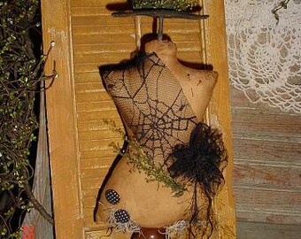 Primitive PATTERN Witch Manneguin Decoration HaLLoWeEn folk art