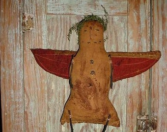 Extreme Prim Snowman Angel Doll Hanging Primitive PATTERN download