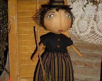 Fancy Primitive Witch Doll PATTERN Halloween pattern