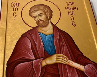 Holy Apostle Bartholomew, Byzantine icon, icon for prayer at home and in church, gift for a believer, consecrated icon