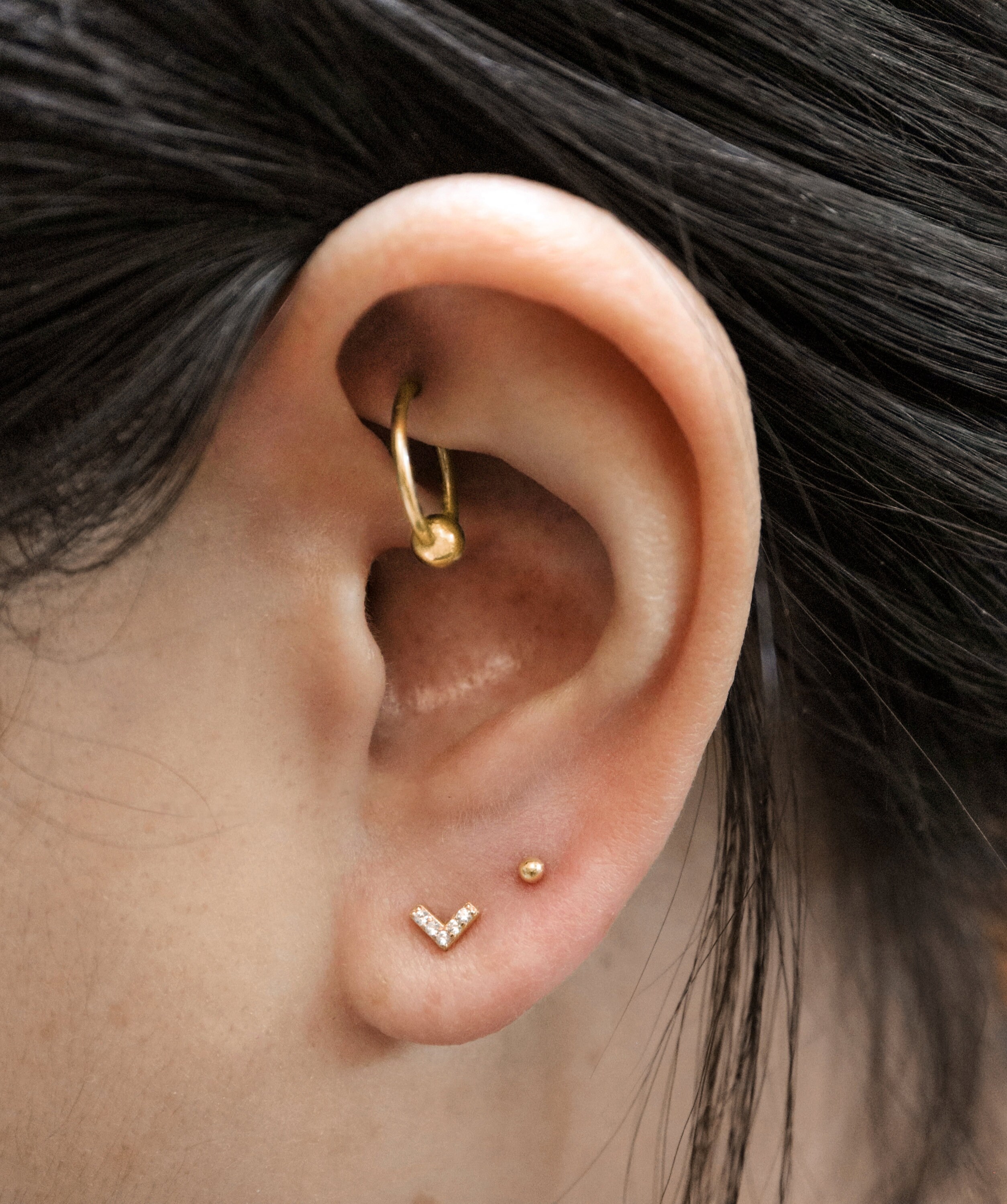 【mimi】TripleArrow Star Earring Curved Amazon.com: 316L Surgical Steel Triple Star Eyebrow Ring