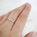 Stackable Cross Ring // Silver or Gold Filled . Thin Cross Ring . Tiny ...