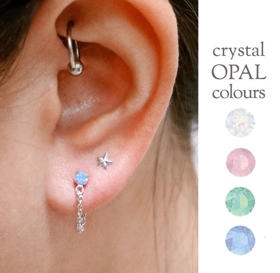 Blue Aqua Cubic Zirconia Rhodium Stud Earrings Nontarnish - December Blue Aqua Cubic Zirconia Rhodium Stud Earrings Nontarnish - December