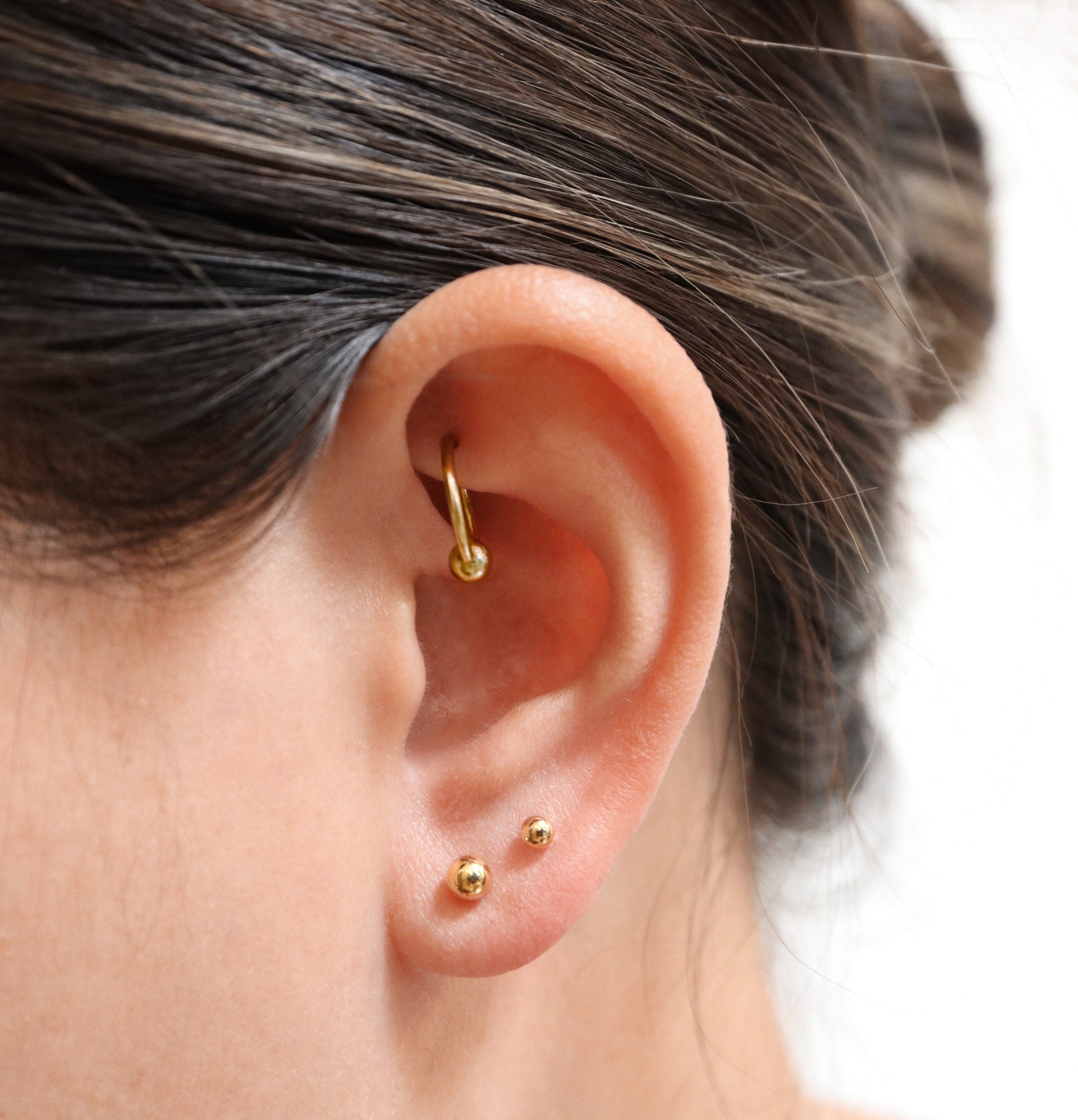 4mm 14K Gold Ball Stud Earrings | The Jewelry Vine