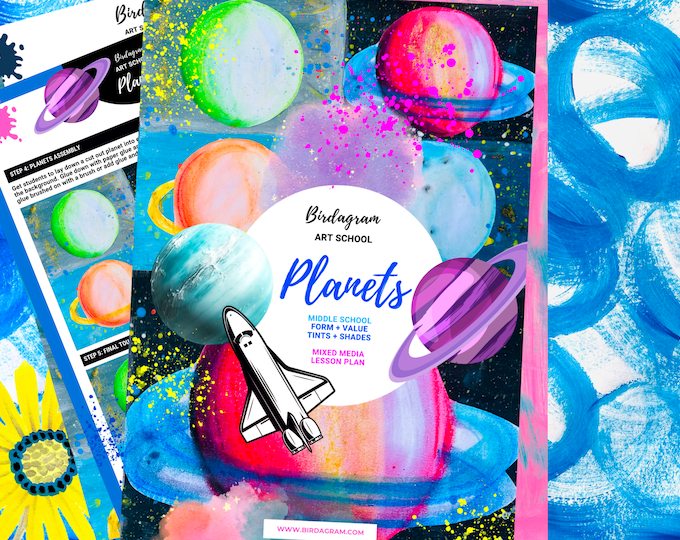 Digital Download Space Travel Mixed Media Middle School Art Lesson Plan Etsy