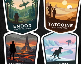 Star Wars National Park Sticker: Water-Resistant Vinyl