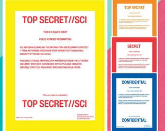 Novelty Classified Document Cover Sheets – Printable Security Props (PDF Download)