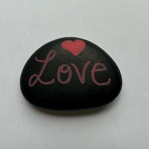 Hand Painted &#39;Love&#39; Rock