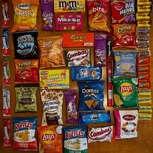 Caixa de lanches variados