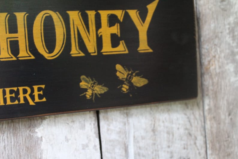 Local Honey Sold Here Wood Sign Kitchen Decor Beekeeper Sign Primitive Wood Sign Farmhouse Decor Market Decor