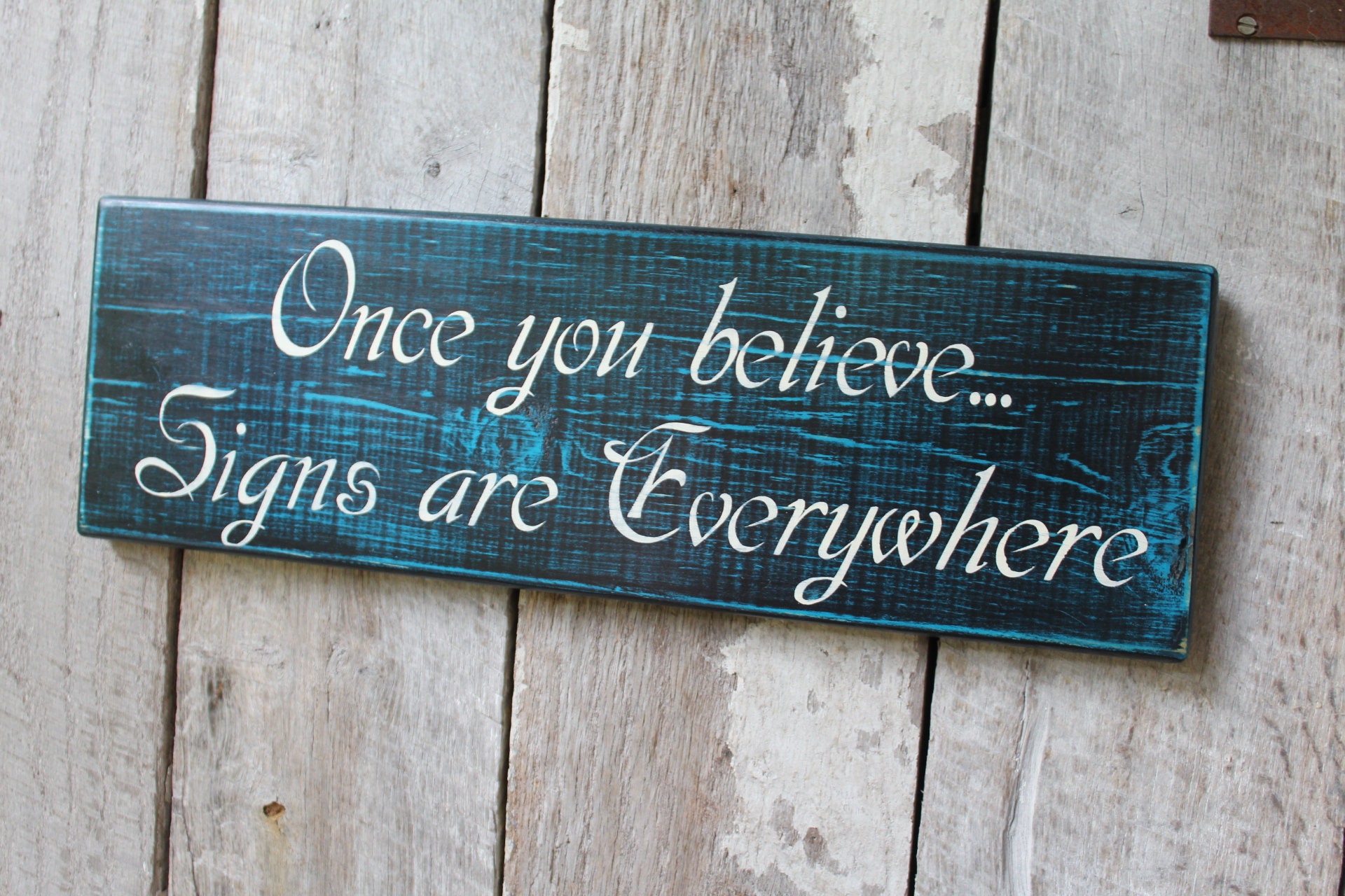 Once you Believe Signs are Everywhere Wood Sign Boho Decor Etsy België
