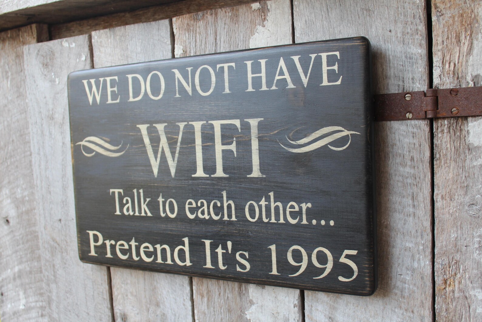 We Do Not Have WIFI Talk To Each Other Wood Sign Funny Wood Etsy