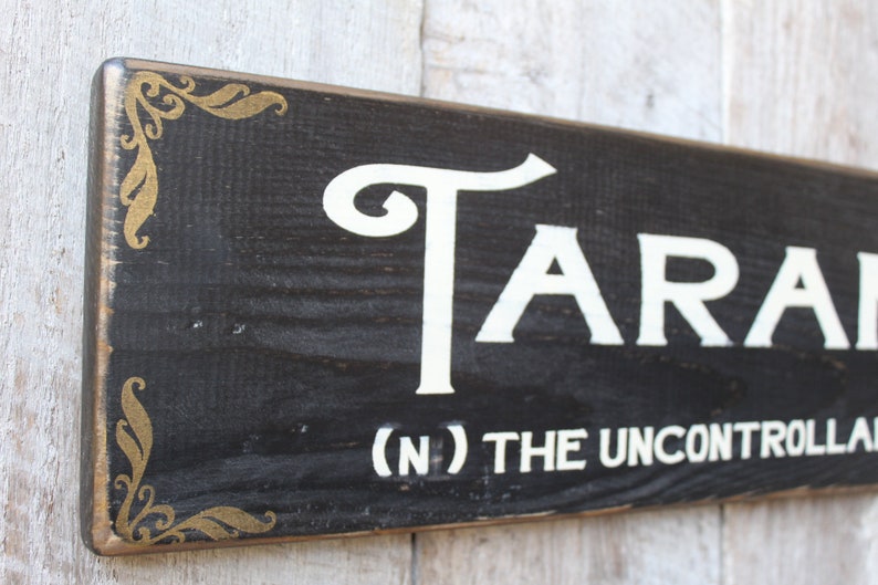 Tarantism Definition Wood Sign Etsy
